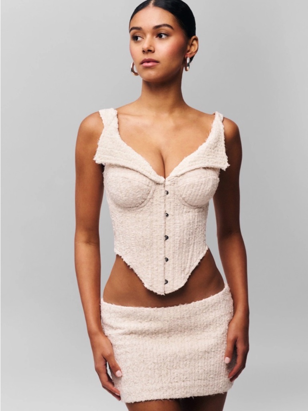 NWT - Danielle Guizio Chamonix Chiffon Corset Top - Ivory